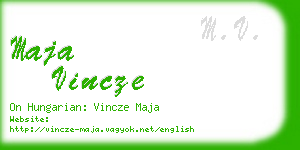 maja vincze business card